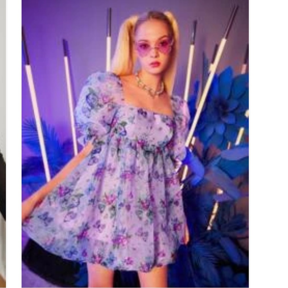 Puff sleeve tea  party cottage core dress